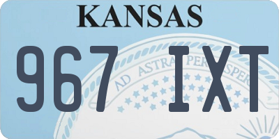 KS license plate 967IXT