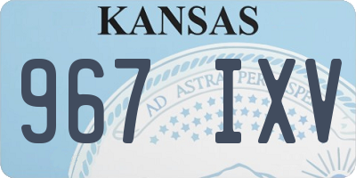 KS license plate 967IXV