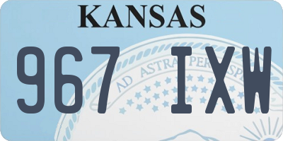 KS license plate 967IXW