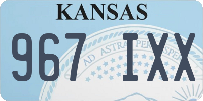 KS license plate 967IXX
