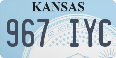 KS license plate 967IYC