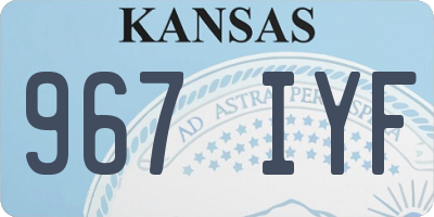 KS license plate 967IYF