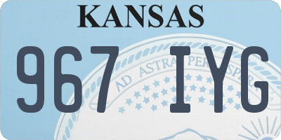 KS license plate 967IYG