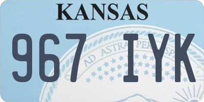 KS license plate 967IYK