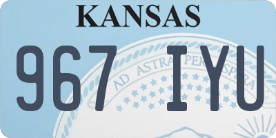 KS license plate 967IYU