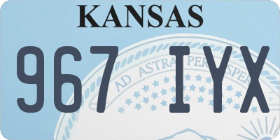 KS license plate 967IYX