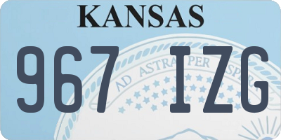 KS license plate 967IZG