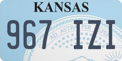 KS license plate 967IZI