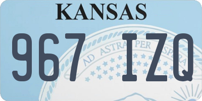 KS license plate 967IZQ