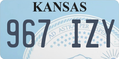 KS license plate 967IZY