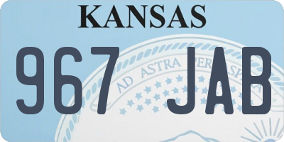 KS license plate 967JAB