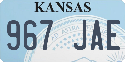 KS license plate 967JAE