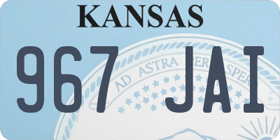 KS license plate 967JAI
