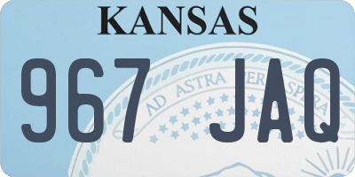 KS license plate 967JAQ