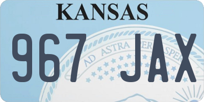 KS license plate 967JAX