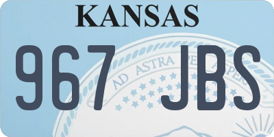 KS license plate 967JBS