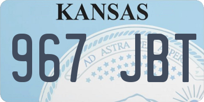 KS license plate 967JBT