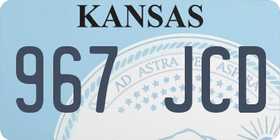 KS license plate 967JCD