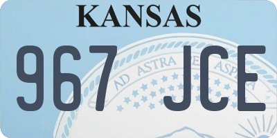 KS license plate 967JCE