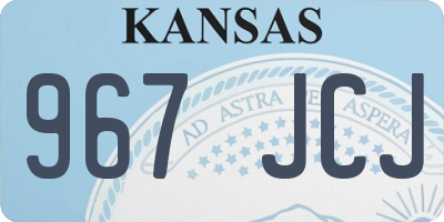 KS license plate 967JCJ