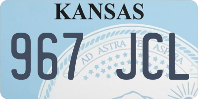 KS license plate 967JCL