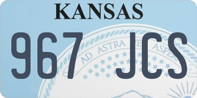 KS license plate 967JCS