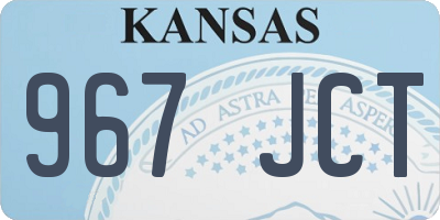 KS license plate 967JCT