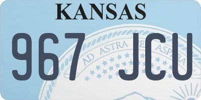 KS license plate 967JCU