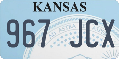 KS license plate 967JCX