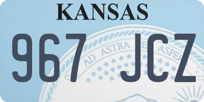 KS license plate 967JCZ
