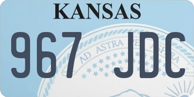 KS license plate 967JDC