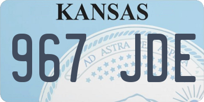 KS license plate 967JDE