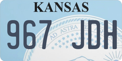 KS license plate 967JDH