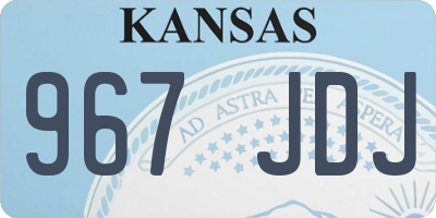 KS license plate 967JDJ