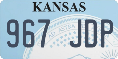 KS license plate 967JDP