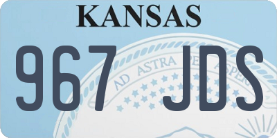 KS license plate 967JDS