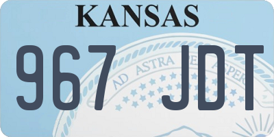 KS license plate 967JDT