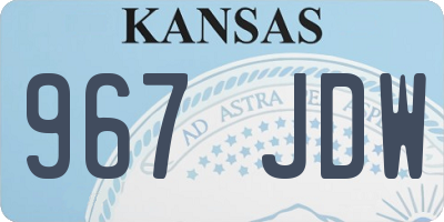 KS license plate 967JDW