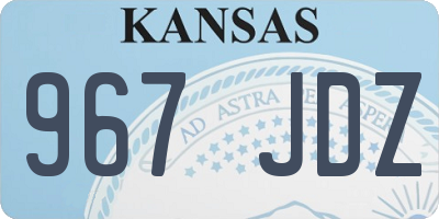 KS license plate 967JDZ