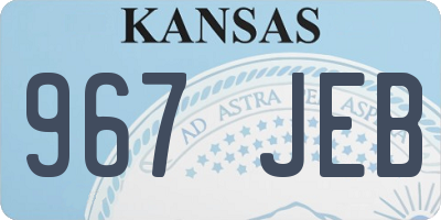 KS license plate 967JEB