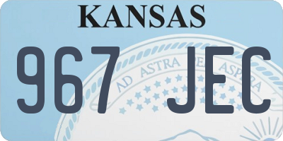 KS license plate 967JEC