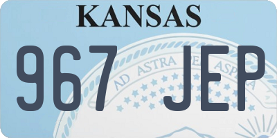 KS license plate 967JEP