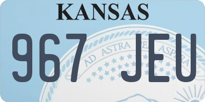 KS license plate 967JEU