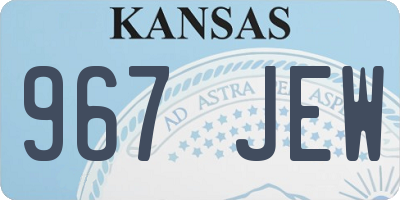 KS license plate 967JEW