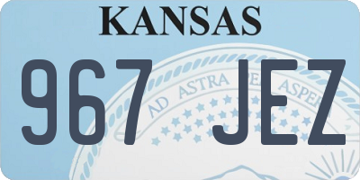 KS license plate 967JEZ