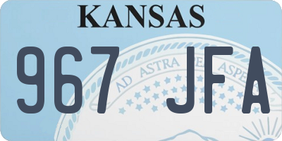 KS license plate 967JFA