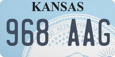 KS license plate 968AAG