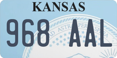 KS license plate 968AAL