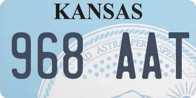 KS license plate 968AAT