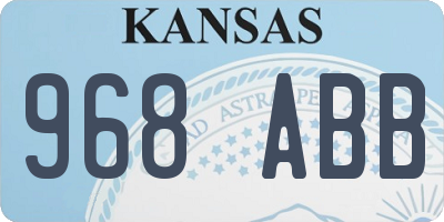 KS license plate 968ABB